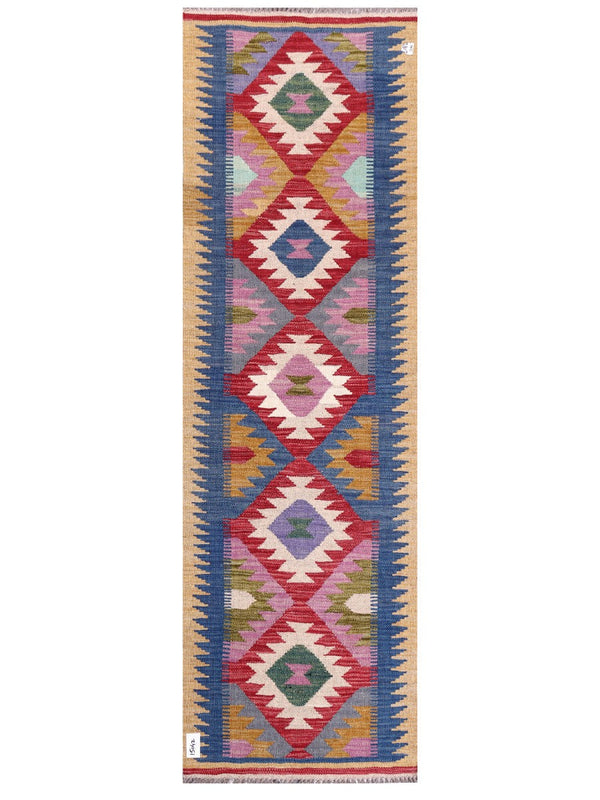 Maimana Afghanistan Kilim Rug - 199 x62 cm