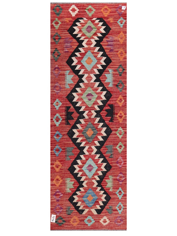 Maimana Afghanistan Kilim Rug - 197 x68 cm