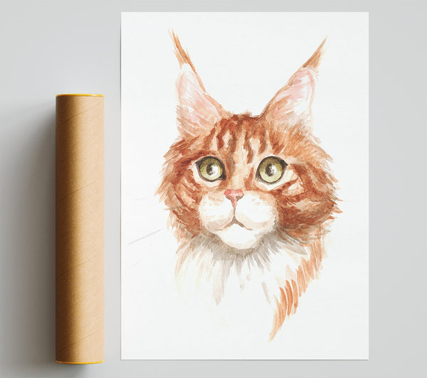 Ginger Tom Cat Print