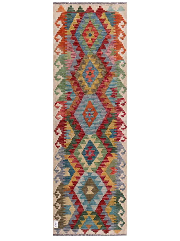 Maimana Afghanistan Kilim Rug - 198 x65 cm