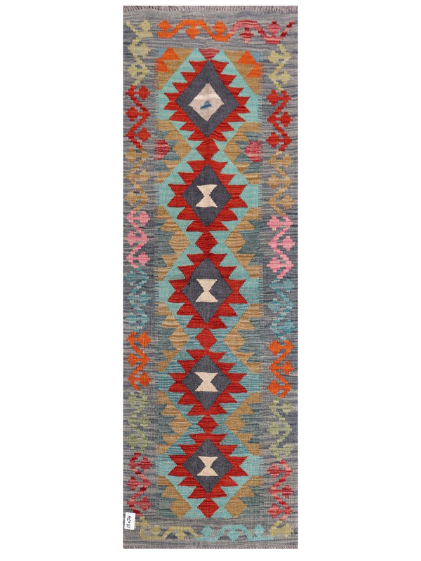Maimana Afghanistan Kilim Rug - 200 x66 cm