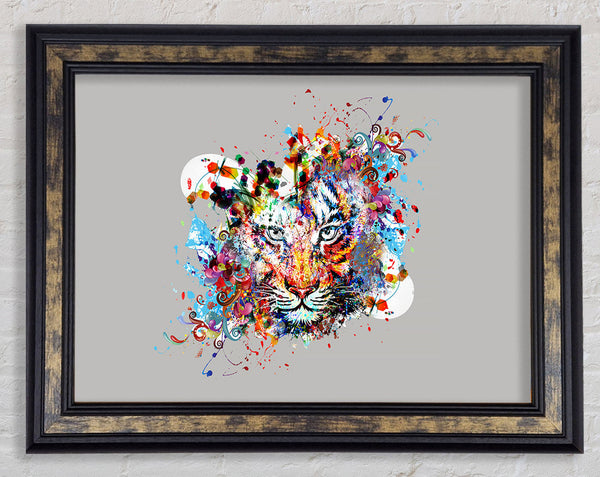 Tiger Swirls Framed Print
