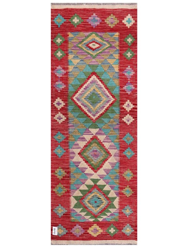 Maimana Afghanistan Kilim Rug - 202 x74 cm