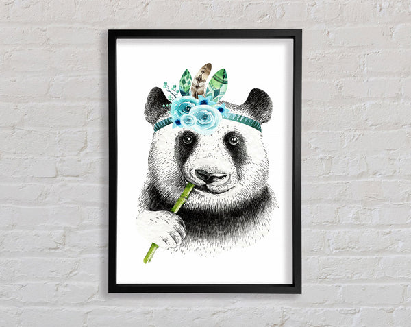 Panda Bamboo Framed Print