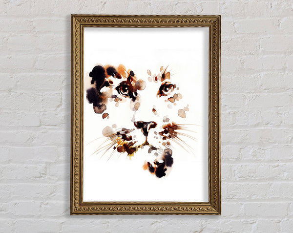 Leopard Spot Face Framed Print