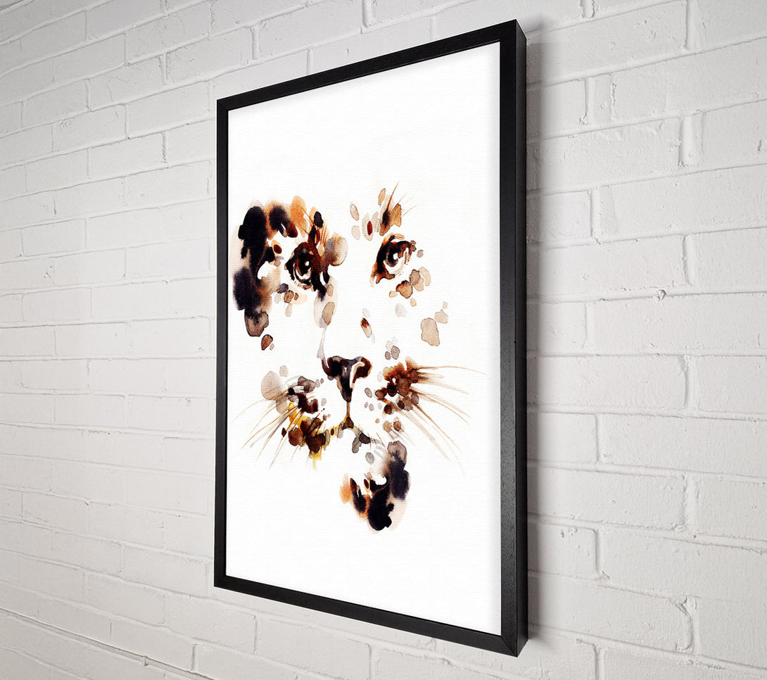  A Canvas Print of Leopard Spot Face Canvas Print