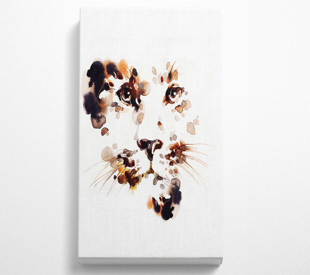  A Canvas Print of Leopard Spot Face Canvas Print