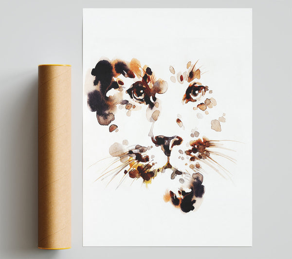 Leopard Spot Face Giclee Print