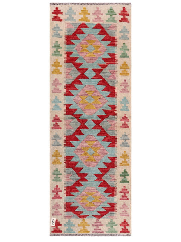 Maimana Afghanistan Kilim Rug - 203 x73 cm