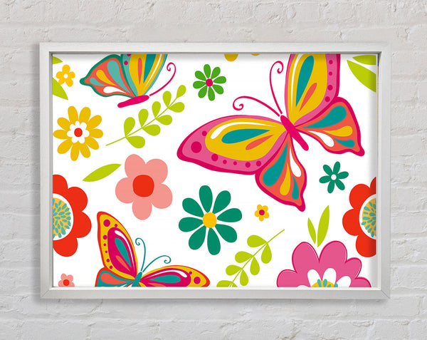 Hippy Butterflies Framed Print