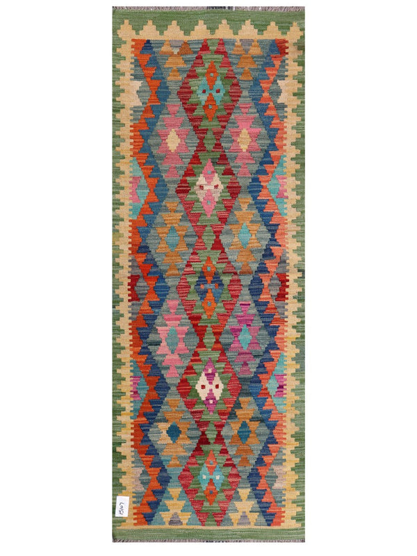 Maimana Afghanistan Kilim Rug - 195 x72 cm