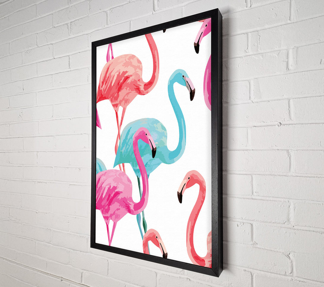  A Canvas Print of Flamingo Colours Canvas Print