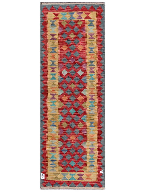 Maimana Afghanistan Kilim Rug - 201 x71 cm