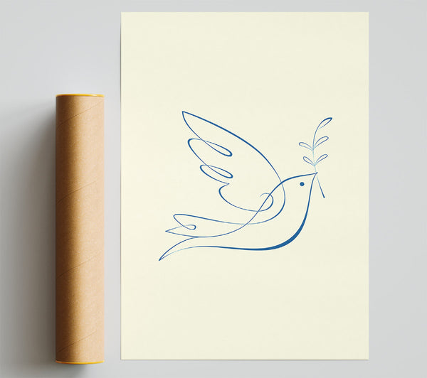 Olive Branch Dove Print