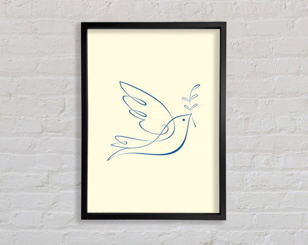 Olive Branch Dove Framed Print