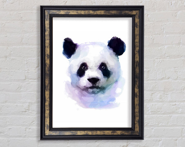 Panda Face Framed Print