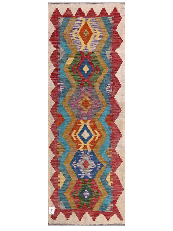 Maimana Afghanistan Kilim Rug - 200 x71 cm