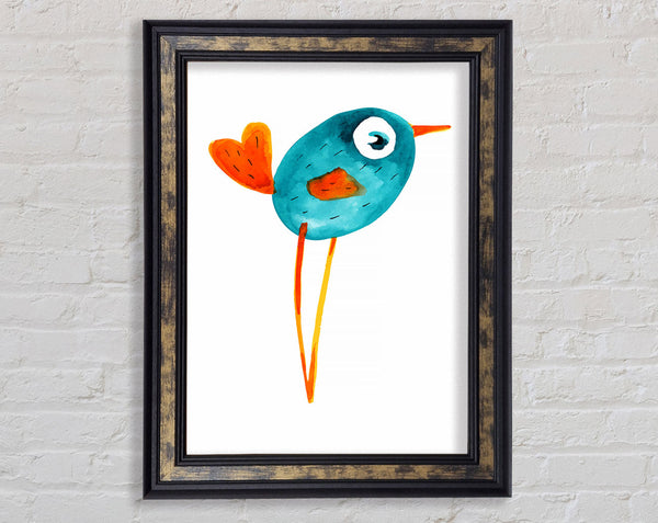 Heart Tailed Bird Framed Print