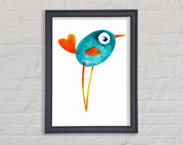 Heart Tailed Bird Framed Print
