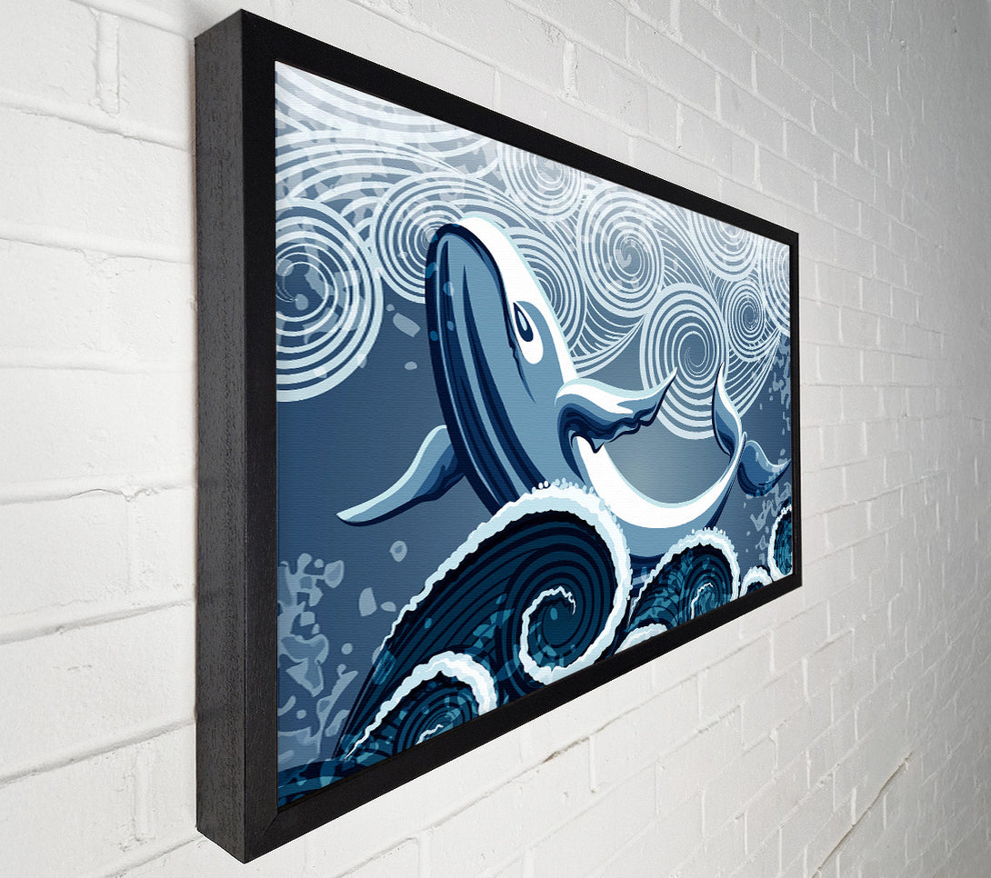  A Canvas Print of Whale Wave Canvas Art
