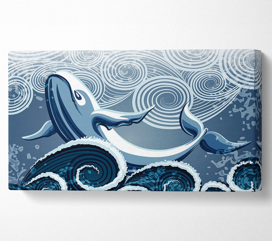  A Canvas Print of Whale Wave Canvas Art