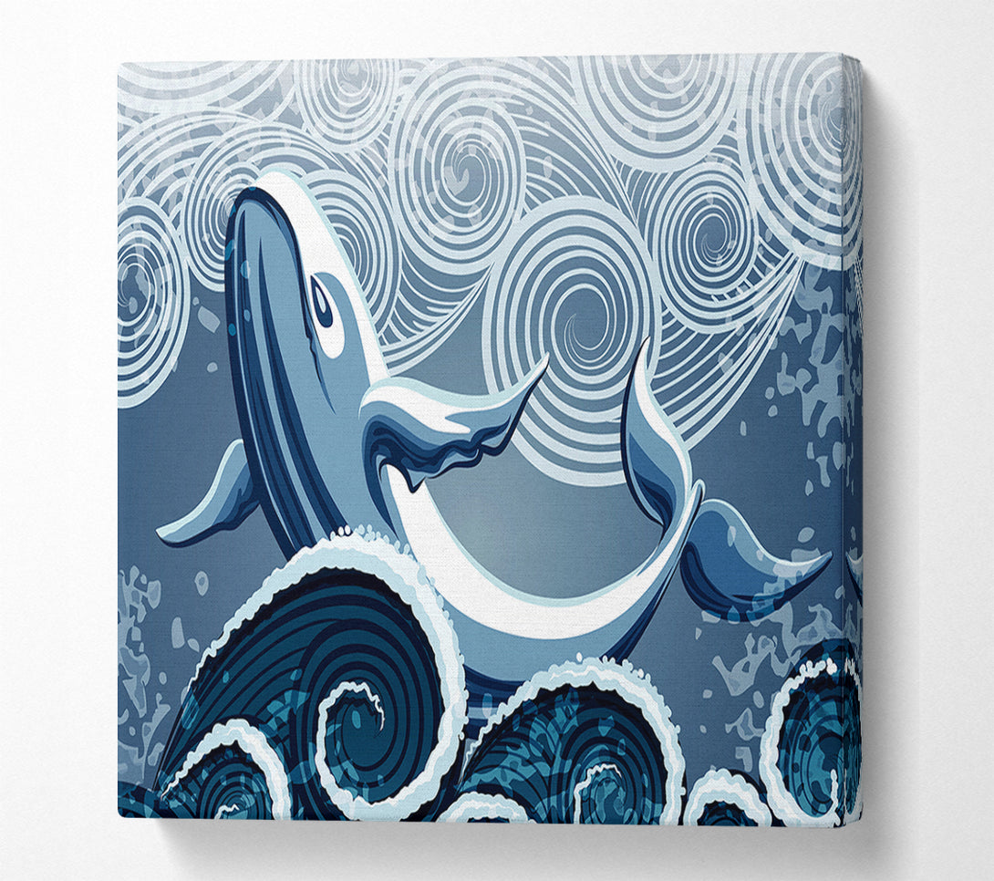  A Canvas Print of Whale Wave Canvas Art