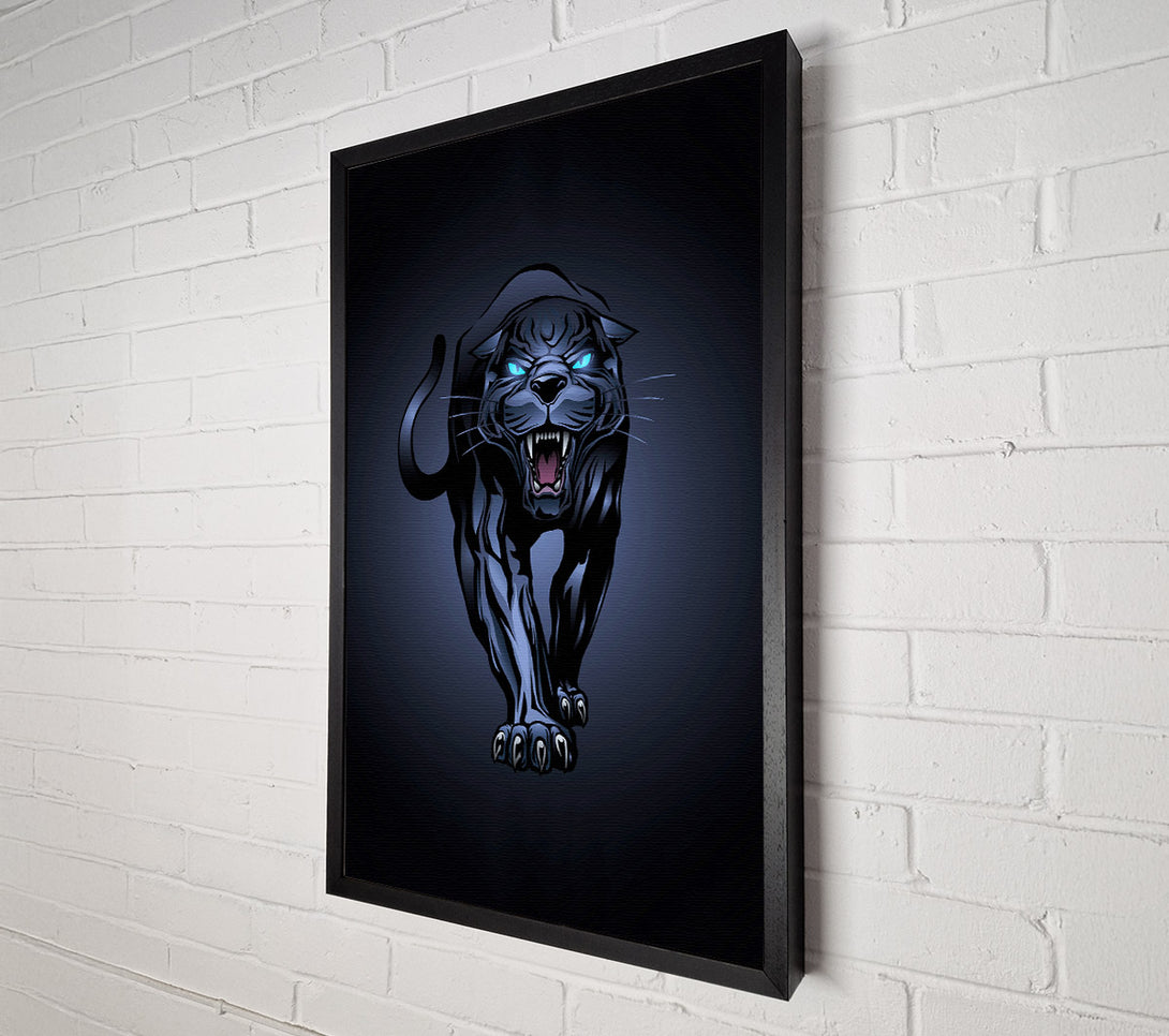  A Canvas Print of Fierce Panther Roar Canvas Print