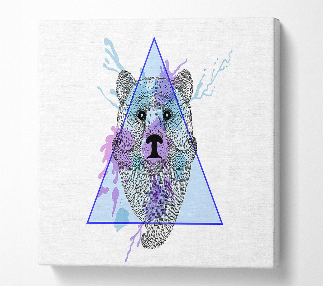  A Canvas Print of Bear Mustache Canvas Wall Art