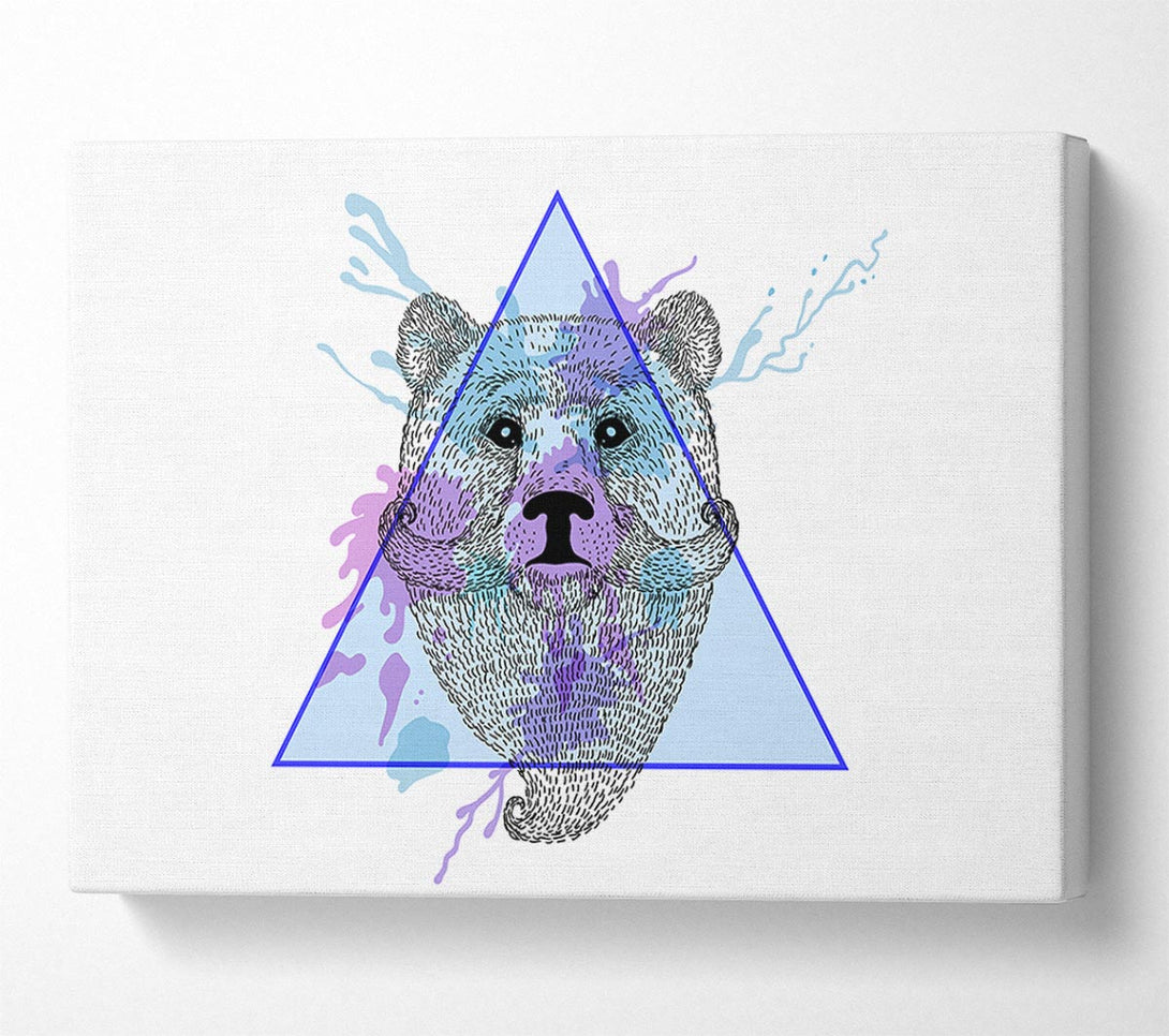 A Canvas Print of Bear Mustache Canvas Wall Art