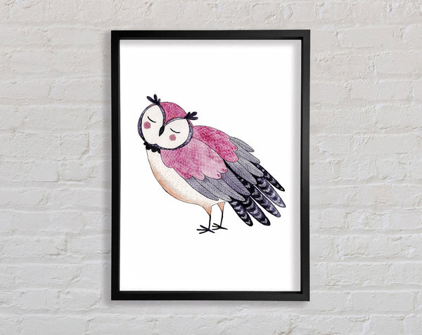 Pink Owl Framed Print