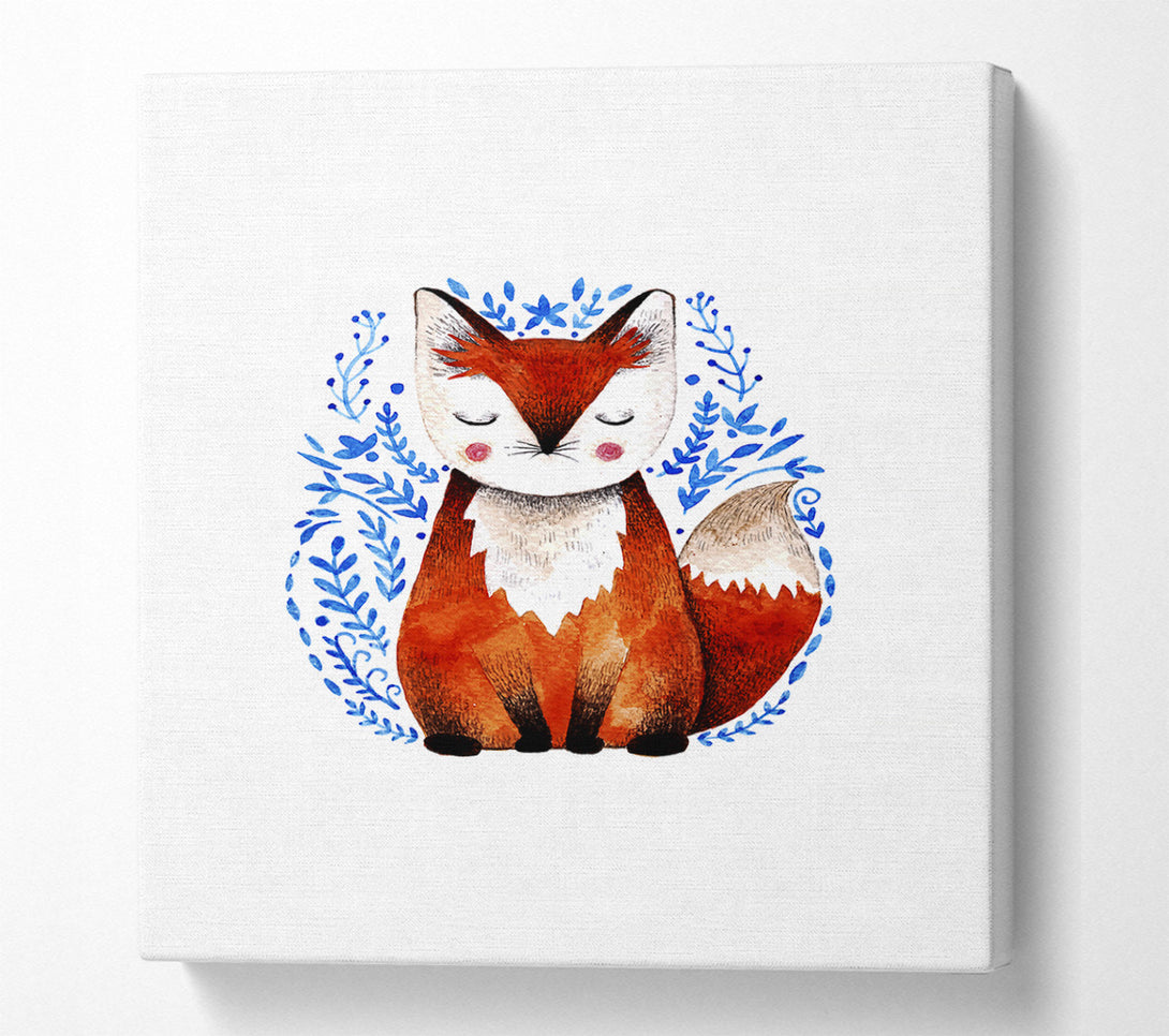  A Canvas Print of Sleeping Fox Canvas Print
