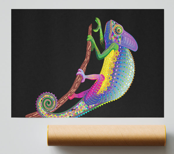 Chameleon Rainbow Giclee Print