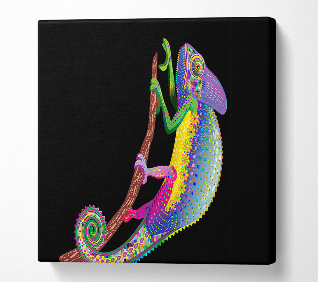  A Canvas Print of Chameleon Rainbow Canvas Wall Art
