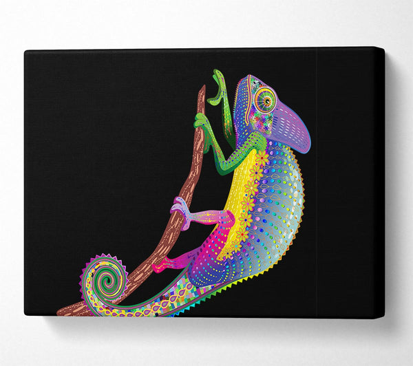  A Canvas Print of Chameleon Rainbow Canvas Wall Art