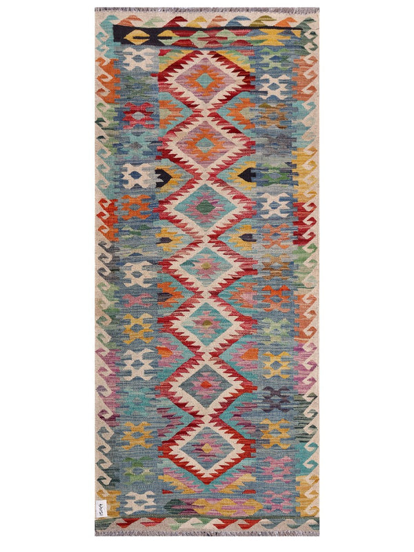 Maimana Afghanistan Kilim Rug - 195 x86 cm