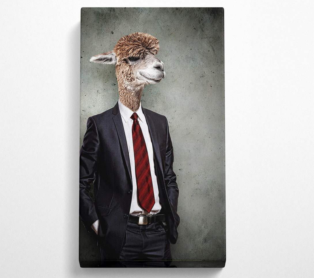  A Canvas Print of Business Llama Canvas Print