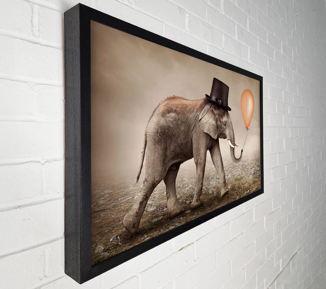  A Canvas Print of Top Hat Elephant Canvas Print