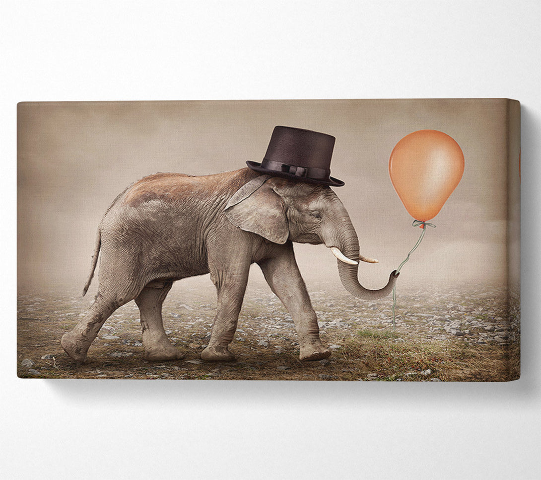  A Canvas Print of Top Hat Elephant Canvas Print