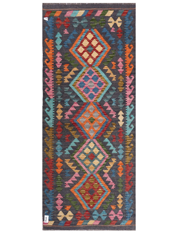 Maimana Afghanistan Kilim Rug - 195 x82 cm