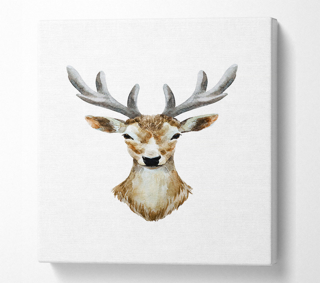  A Canvas Print of Female Deer Head Canvas Wall Art