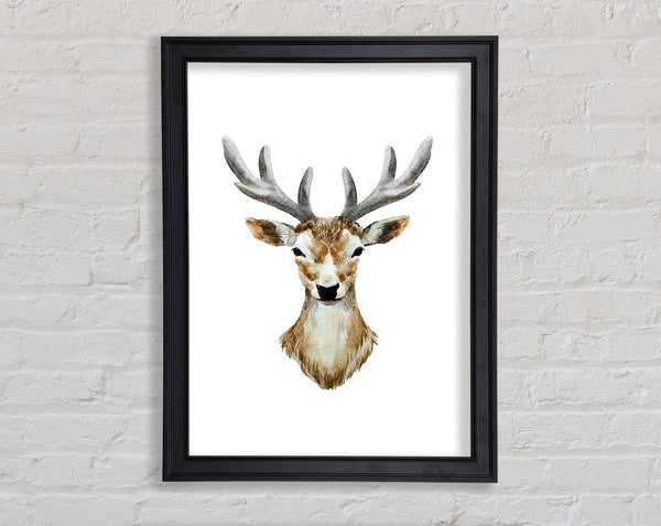 Female Deer Head Framed Print