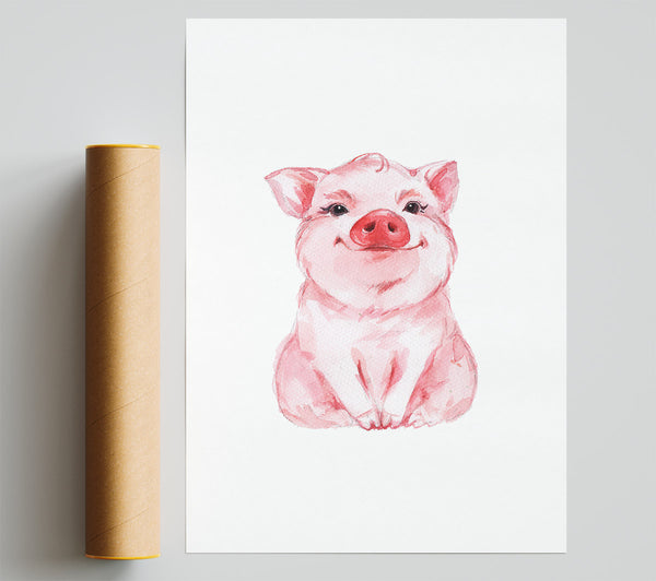 Cute Little Piggy Poster