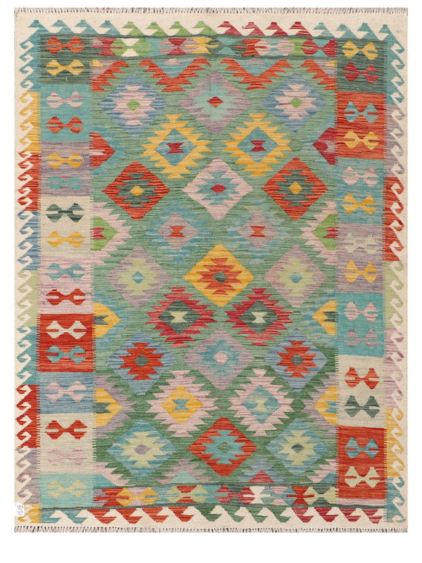 Maimana Afghanistan Kilim Rug - 204 x150 cm