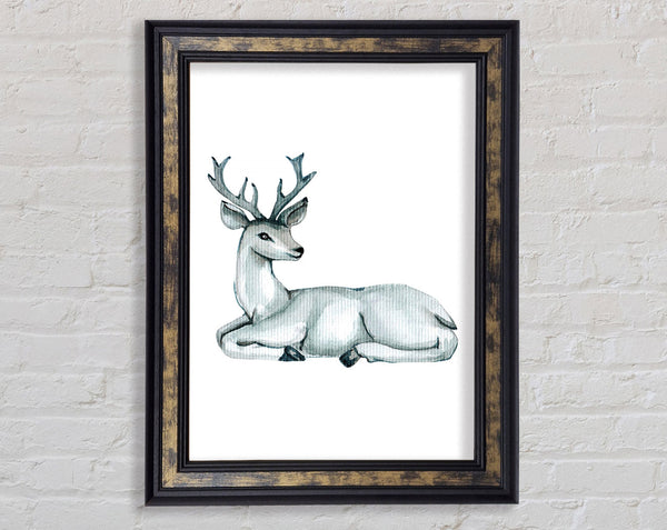 Female Deer Resting Framed Print
