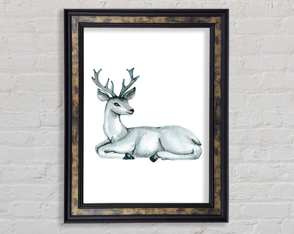 Female Deer Resting Framed Print
