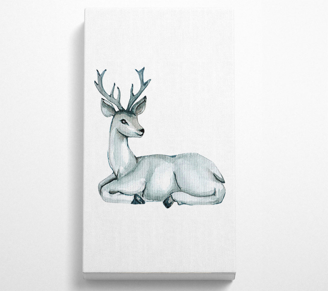  A Canvas Print of Female Deer Resting Canvas Wall Art