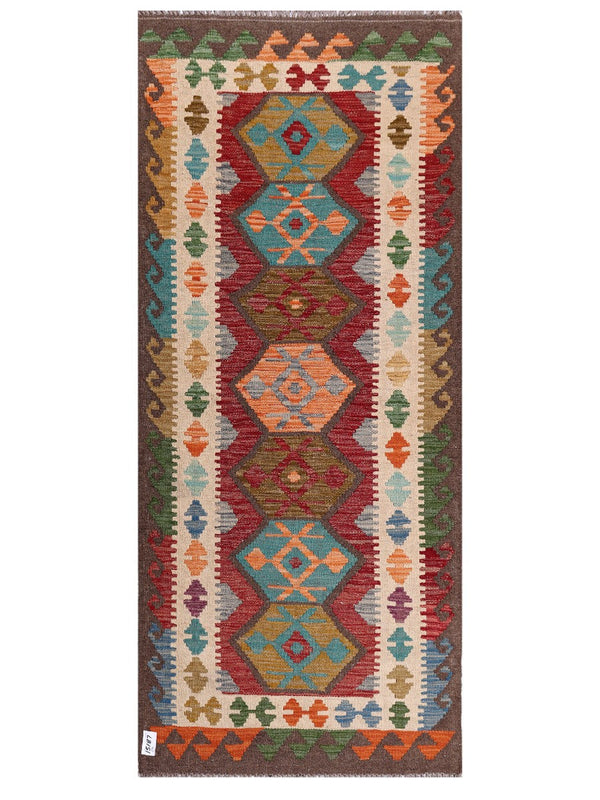 Maimana Afghanistan Kilim Rug - 191 x83 cm