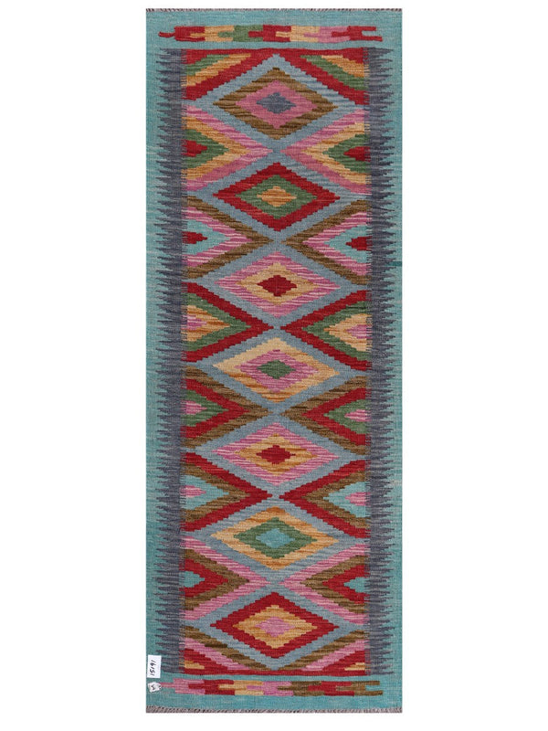 Maimana Afghanistan Kilim Rug - 198 x74 cm