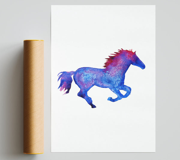Watercolour Horse Poster