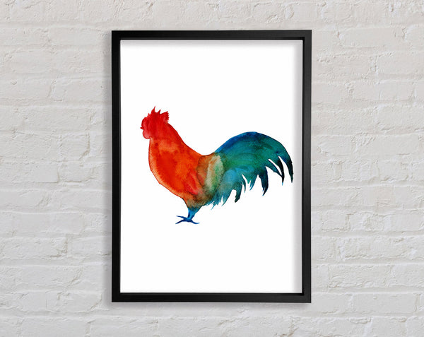 Rainbow Hen Framed Print